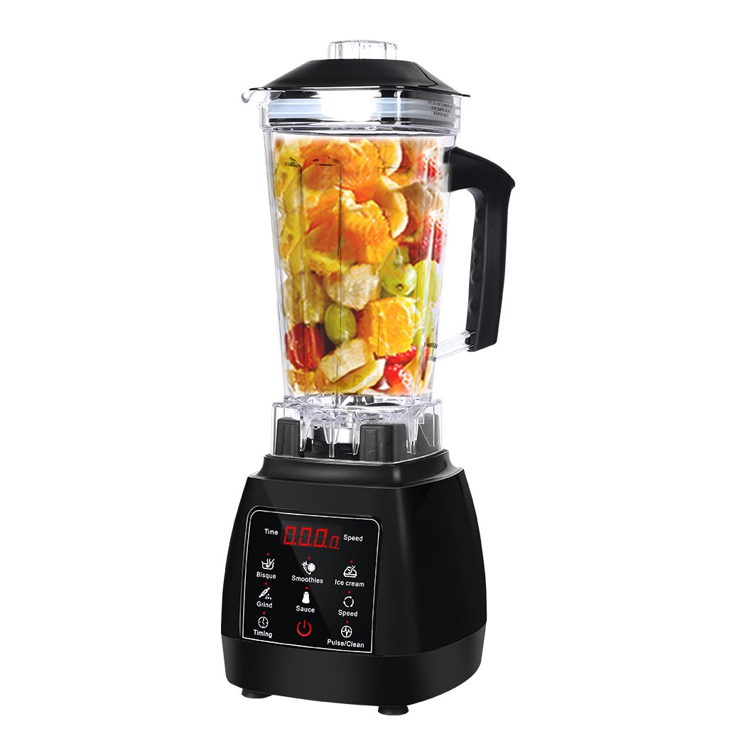 2L Commercial Blender Mixer Food Processor Kitchen Juicer Smoothie Ice Crush Black