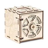 Wooden Mechanical Model 3D Puzzle Cipher Code Deposit Box