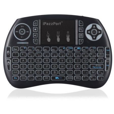 iPazzPort Wireless Mini Keyboard with Touchpad Hand-Held QWERTY Keyboard 2.4GHz
