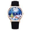 XR2496 Christmas Series Analog Quartz PU Leather Quartz Watch for Women