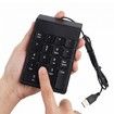 Wired Keyboard Mini Portable Wterproof USB Numeric Keypad Numpad Number 18 Keys