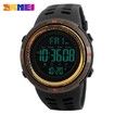 SKMEI Men Sports Watches Countdown Double Time Alarm Chrono Digital Wristwatches