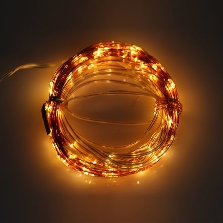 Solar Powered Copper Wire LED String Light Outdoor Decoration