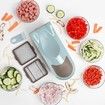 Multifunctional Onion Vegetable Chopper Slicer Dicer Cutter with 3 Blades