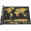 Deluxe Scratch Off World Map Poster Journal Log Giant Of The Gift