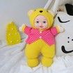 T1652A Children Stuffed Yellow Cartoon Bear Doll Birthday Gift