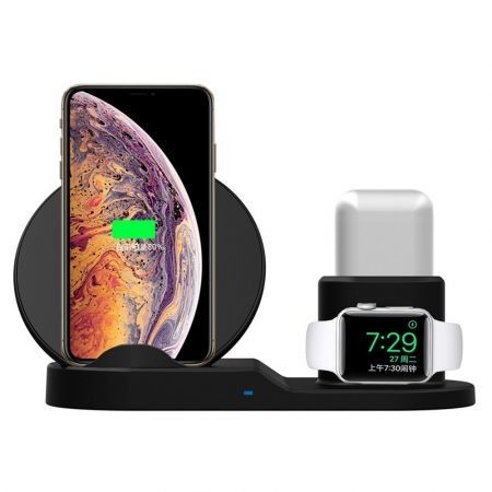 3 in 1 for Qi Wireless Charger Holder for iPhone X / 8 / 8 Plus AirPods