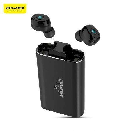 Awei T85 TWS Twins True Wireless Bluetooth V5.0 Earbuds with Charging Base