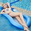 Swimming Floating Bed Adult PVC Inflatable Pool Air Mattress Hammock with Sunshade