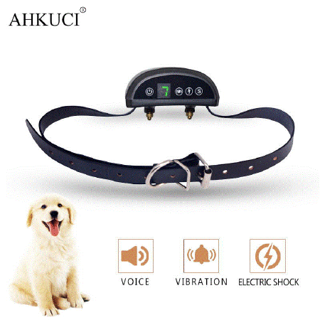 LED Rechargeable Dog Anti-barking Collar Bark Control Pet Training