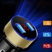 3.1A Dual USB LED Car Charger with Blue Indicator Light Multi-protection Universal for 12V/24V Vehicles