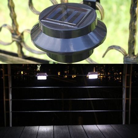 Fence Eaves Landscape Garden Solar Light Outdoor Lighting Induction Wall Lamp 2pcs