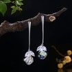 Irregular Crystal S925 Sterling Silver Earrings