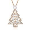 Zircon Christmas Necklace Christmas Tree Necklace