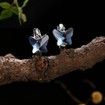 Crystal   Butterfly S925 Sterling Silver Earrings