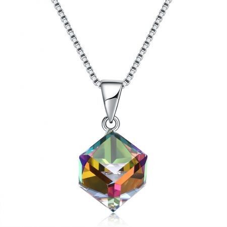 S925  Diamond Crystal Sterling Silver Necklace