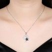 S925 Star Diamond-Encrusted Sterling Silver Necklace