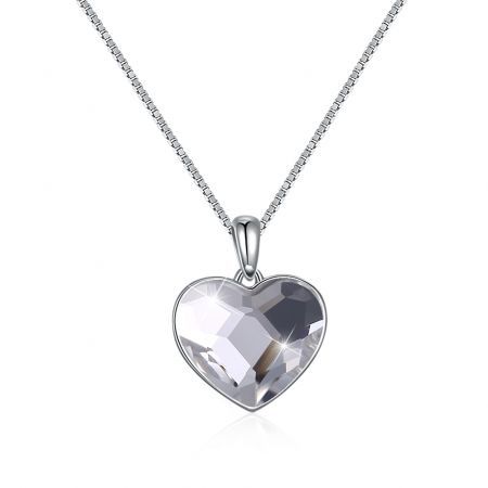 Heart-Shaped Reversible Crystal Necklace