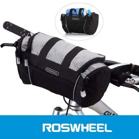 Roswheel 5L Bike Handlebar Bag Bicycle Front Tube Pocket Shoulder Pack Riding Cycling Supplies