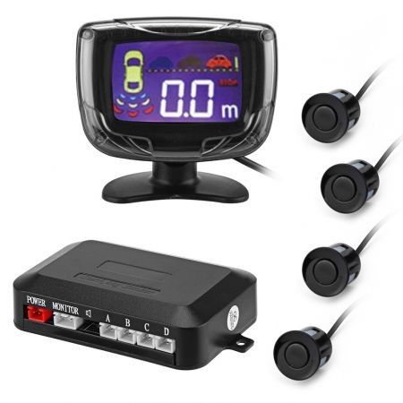 PZ500 LCD Car Parking Sensor Backup Reverse Rear View Radar Alert Alarm System with 4 Sensors