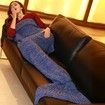 Artist Playfully Redesigns Cozy Mermaid Tails Knitted Blankets and Throws