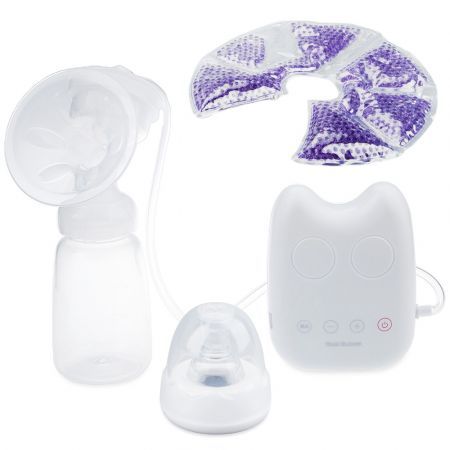 RealBubee Powerful Intelligent USB Electric BPA Free Automatic Massage Breast Pump with Cold Heat Pad Nipple