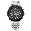 Curren 8084 Male Quartz Watch 3ATM Decorative Sub-dial Stainless Steel Band Wristwatch