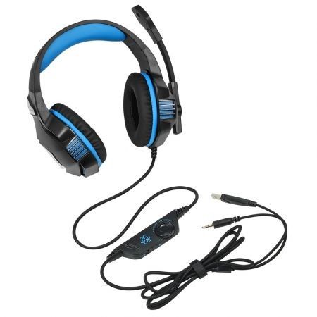 Hunterspider V - 3 3.5mm Headsets Bass Gaming Headphones with Mic LED Light for Mobile Phone PC Xbox