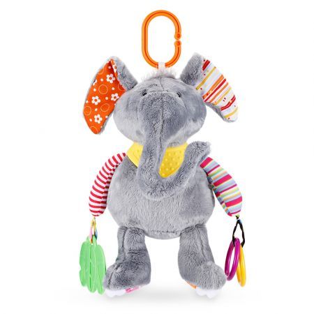 Musical Newborn Animal Doll Stroller Plush Toy Baby Teether Rattle