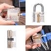 Locksmith Transparent Visible Practice Padlock Lock Training Skill Tool Set