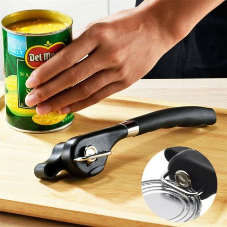 Manual Can Opener Tin Can Opener Safety Cut Lid Smooth Edge Side Stainless Steel