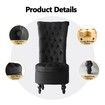 Luxury High Back Velvet Accent Chair Retro Lounge Chair Sofa Couch - Black