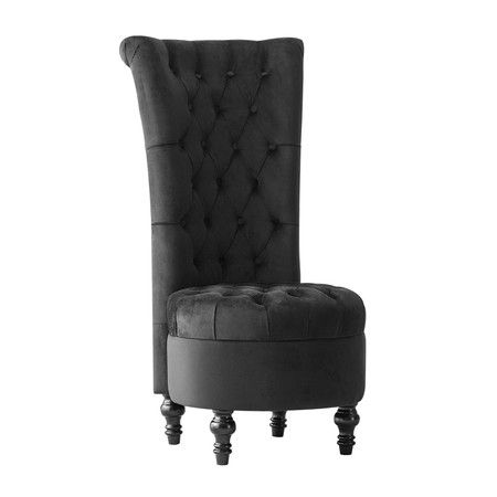 high back upholstered accent chair