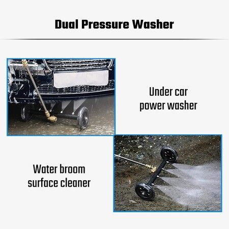 Under Car Wash，with 2 Pcs Extension Wand and 1 Pcs 30 Degree Angled Wand Tinsow 13 Inch Pressure Washer Undercarriage Cleaner 