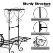 4 Tier Metal Plant Stand Flower Plant Pot Stand Shelf Black