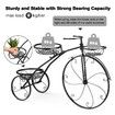 3 Tier Bicycle Shape Plant Stand Metal Flower Plant Pot Stand Display Rack Black