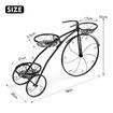 3 Tier Bicycle Shape Plant Stand Metal Flower Plant Pot Stand Display Rack Black