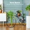 3 Tier Bicycle Shape Plant Stand Metal Flower Plant Pot Stand Display Rack Black