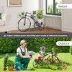3 Tier Bicycle Shape Plant Stand Metal Flower Plant Pot Stand Display Rack Black