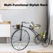 3 Tier Bicycle Shape Plant Stand Metal Flower Plant Pot Stand Display Rack Black