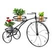 3 Tier Bicycle Shape Plant Stand Metal Flower Plant Pot Stand Display Rack Black
