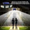 Solar Motion Sensor Lights Outdoor 3 Adjustable Heads, 270 Wide Angle Illumination, IP65 Waterproof, Security LED Flood Light