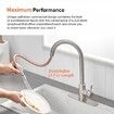 Touch On Kitchen Faucet with Pull Down Sprayer SUS304 Stainless Steel Smart Kitchen Sink Faucets with Deck Plate Brushed Nickel