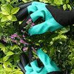 Garden Genie Gloves, Waterproof Garden Gloves with Claw For Digging Planting, Best Gardening Gifts for Women and Men. (Green)