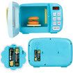 Pretend Microwave Kitchen Play Set with Light Sound for Kids (Blue)