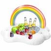 Inflatable Rainbow Ice Bar, Floating Drink Holders Ice Bucket Salad Fruit Serving Bar for Summer Outdoor Leisure Pool Party