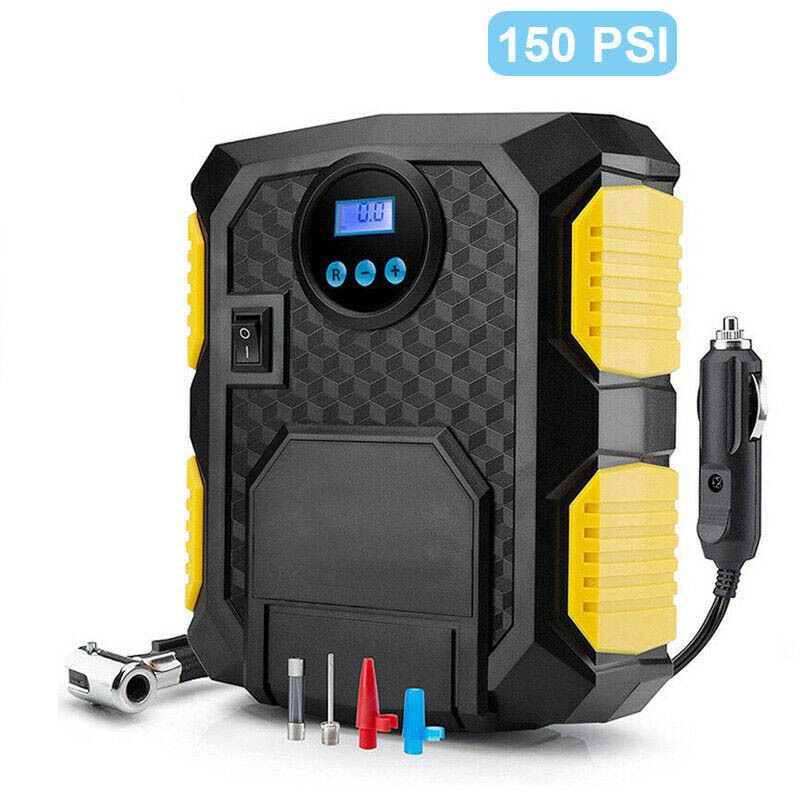 ZEEPIN JJ - 981 DC 12V Auto Air Compressor Pump 150 psi Inflator with Tyre Pressure Gauge / 3 Nozzles / LED Light