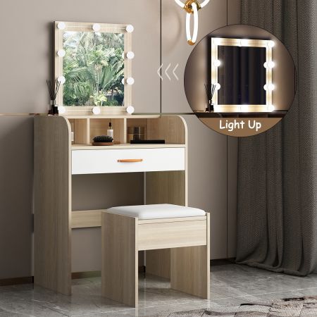 10 Led Dressing Table Dresser Makeup, How To Make A Small Vanity Table With Mirror And Lights