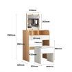 10 LED Dressing Table Dresser Makeup Vanity Table Stool Set with Drawers & Mirror