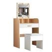 10 LED Dressing Table Dresser Makeup Vanity Table Stool Set with Drawers & Mirror